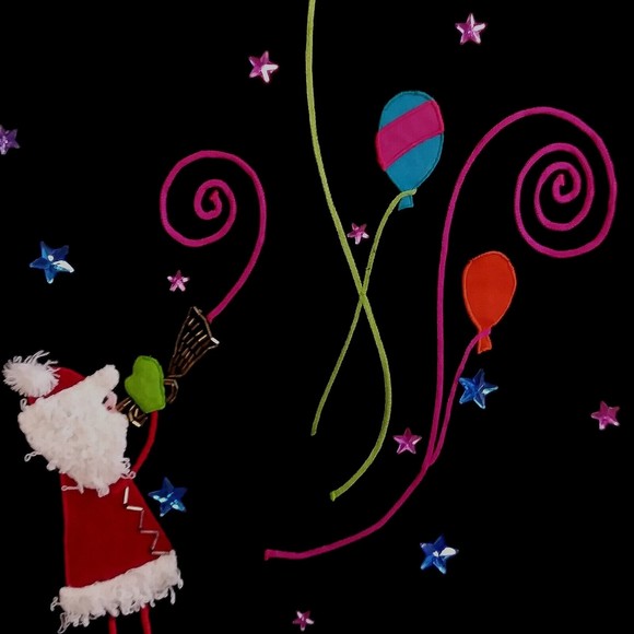 VTG Christina Rotelli Christmas Sweater Sz 1X Embroidered Holiday Santa Claus - Picture 12 of 16